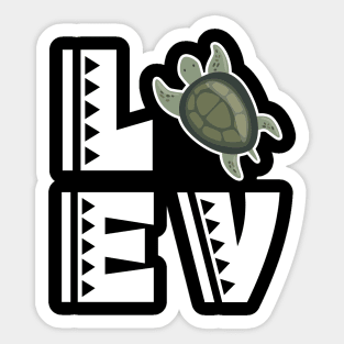 Cute love turtle t shirt funny turtle lover gifts for kids Sticker